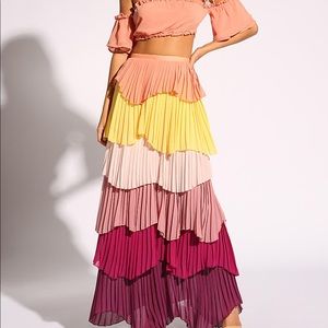 Brand new with tags multi color 2 piece maxi set